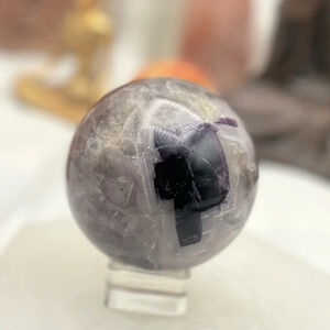 Purple & Yellow Fluorite Sphere